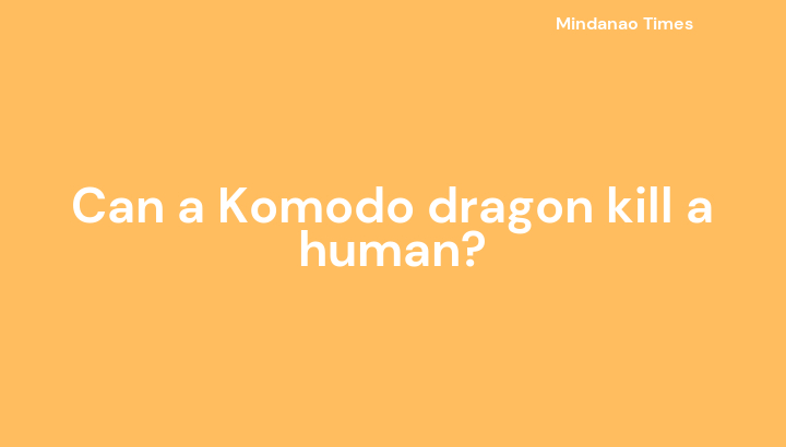 Can a Komodo dragon kill a human?