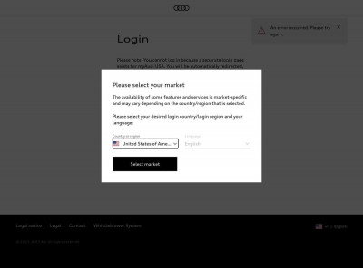 myAudi – Login myAudi – Login