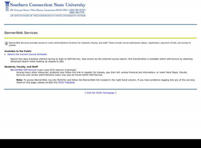User Login - SCSU BannerWeb User Login - SCSU BannerWeb