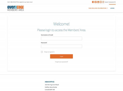 Over The Edge Members' Area: Login Over The Edge Members' Area: Login