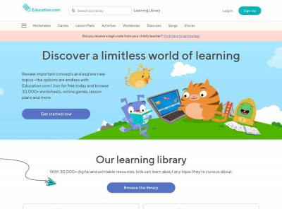 Education.com | #1 Educational Site for Pre-K to 8th Grade Education.com | #1 Educational Site for Pre-K to 8th Grade