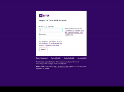 NYU Login NYU Login
