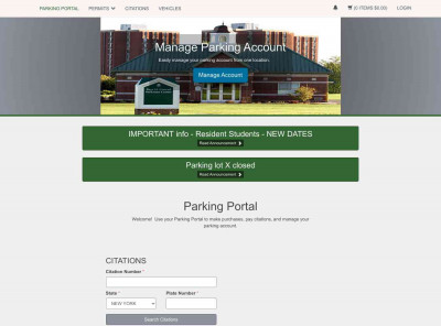 Manage Account - SUNY Brockport - Parking Portal Manage Account - SUNY Brockport - Parking Portal