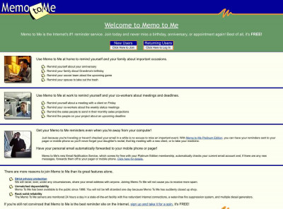Log Into Memo to Me Log Into Memo to Me