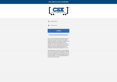 CSX EMPLOYEE GATEWAY CSX EMPLOYEE GATEWAY