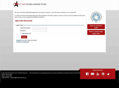 Stars Login - Stars Scholarship Fund Stars Login - Stars Scholarship Fund