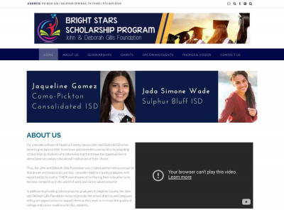 Scholarship Application - John and Deborah Gillis Foundation Scholarship Application - John and Deborah Gillis Foundation