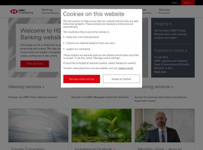 Welcome to HSBC Private Banking website Welcome to HSBC Private Banking website