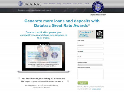 Datatrac Great Rate Award Datatrac Great Rate Award
