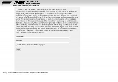 mainframe.nscorp.com - Norfolk Southern mainframe.nscorp.com - Norfolk Southern