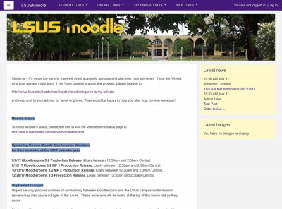 LSUS Moodle (SANDBOX) LSUS Moodle (SANDBOX)
