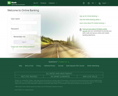 TD Bank Online Banking TD Bank Online Banking