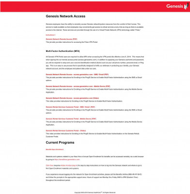 Genesis Network Access - Genesis HealthCare Genesis Network Access - Genesis HealthCare