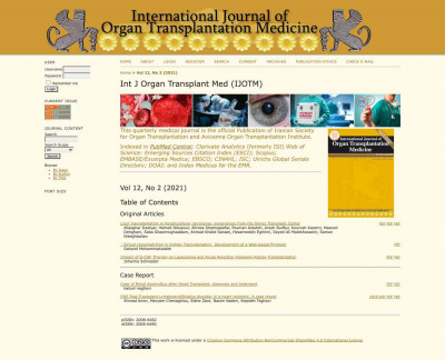 Systematic Review - Int J Organ Transplant Med (IJOTM) Systematic Review - Int J Organ Transplant Med (IJOTM)