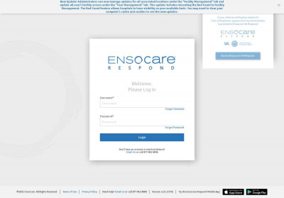 Login • Ensocare Respond Login • Ensocare Respond