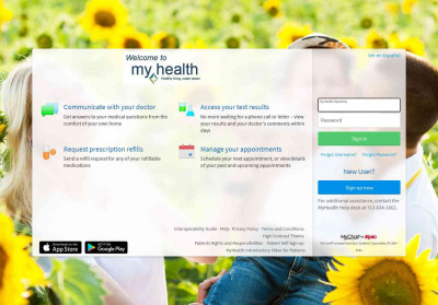 MyHealth - Login Page MyHealth - Login Page