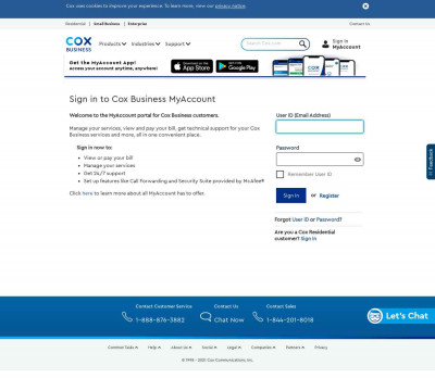 Sign in to Cox Business MyAccount Sign in to Cox Business MyAccount