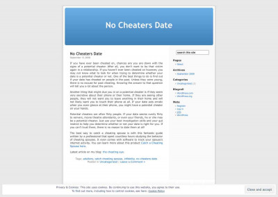 No Cheaters Date No Cheaters Date