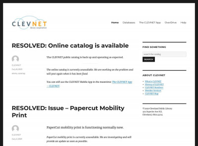 Tag: update - CLEVNET Tag: update - CLEVNET
