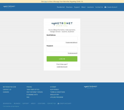MetroNet Account MetroNet Account
