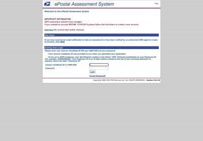 USPS - ePostal Assessment System USPS - ePostal Assessment System