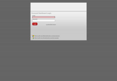 Personal Dashboard Login Personal Dashboard Login