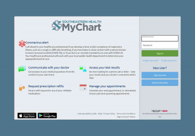 Terms and Conditions - Southeastern Health MyChart Terms and Conditions - Southeastern Health MyChart