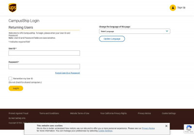 CampusShip Login | UPS - Canada CampusShip Login | UPS - Canada