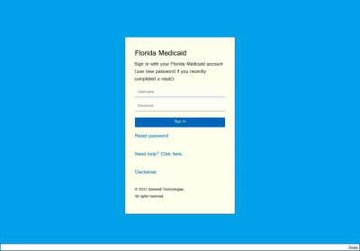 Reset Password - Florida Medicaid Reset Password - Florida Medicaid