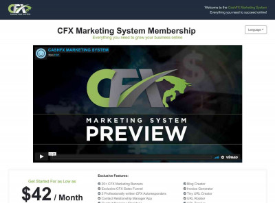 CashFX Marketing System CashFX Marketing System