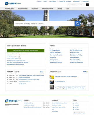 UCR Library: Welcome! UCR Library: Welcome!