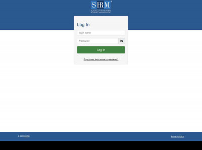 Access Manager: SHRM: Log In Access Manager: SHRM: Log In