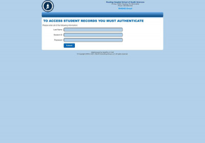 WebConnect for Reading Hospital School of Health Sciences WebConnect for Reading Hospital School of Health Sciences