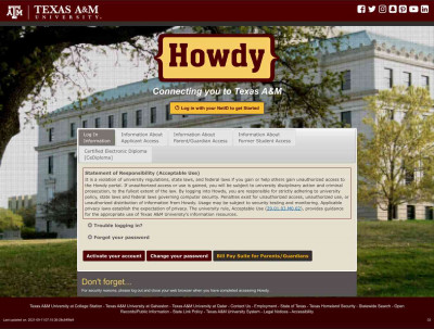 Central Authentication Service - Howdy - Texas A&M University Central Authentication Service - Howdy - Texas A&M University