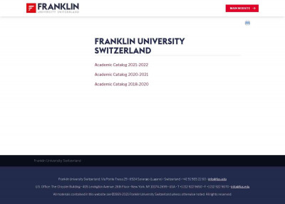 ACADEMIC CATALOG 2018-2020 - Franklin University ... ACADEMIC CATALOG 2018-2020 - Franklin University ...