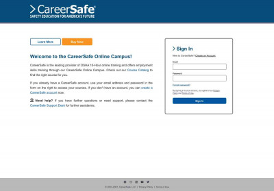 Sign In - CareerSafe Campus Sign In - CareerSafe Campus