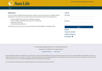 Sun Life Absence Management Services - Login Sun Life Absence Management Services - Login
