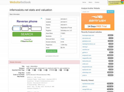 Infernoslots : Login - InfernoSlots Website stats and valuation Infernoslots : Login - InfernoSlots Website stats and valuation