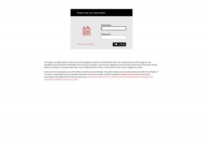 LAShowroom.com Admin -- Login Page LAShowroom.com Admin -- Login Page