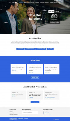 Investor Relations, Ceridian HCM Holding Inc. Investor Relations, Ceridian HCM Holding Inc.