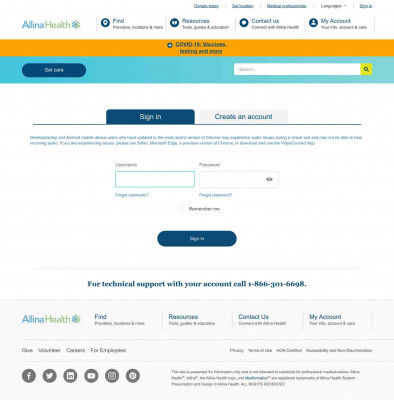 Sign in to your account | View health record | Allina Health Sign in to your account | View health record | Allina Health