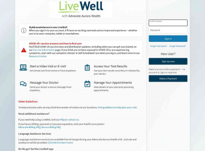 LiveWell - Login Page - Advocate Aurora Health LiveWell - Login Page - Advocate Aurora Health