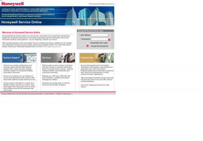 Honeywell Service Online Honeywell Service Online
