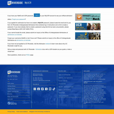 MyUCR | Login MyUCR | Login