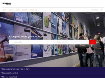 Rackspace career areas Rackspace career areas