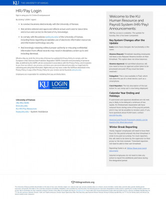 HR Pay : Sign In | The University of Kansas HR Pay : Sign In | The University of Kansas