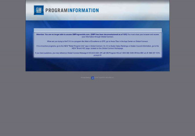 GM Program Info - Login GM Program Info - Login