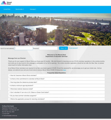 Volunteer Services Portal Volunteer Services Portal