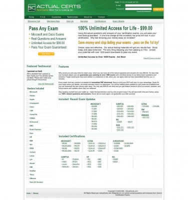 Actual IT Certification Exams in One Package - $99.00 for ... Actual IT Certification Exams in One Package - $99.00 for ...