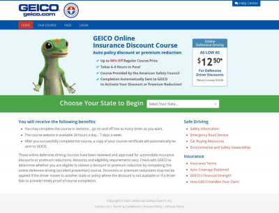 American Safety Council's Safe Motorist Course for GEICO ... American Safety Council's Safe Motorist Course for GEICO ...